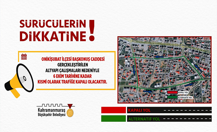 Büyükşehir’den alternatif güzergah uyarısı