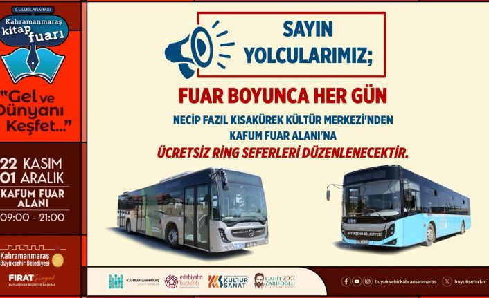 Büyükşehir’den Kitap Fuarı’na ücretsiz ring seferi