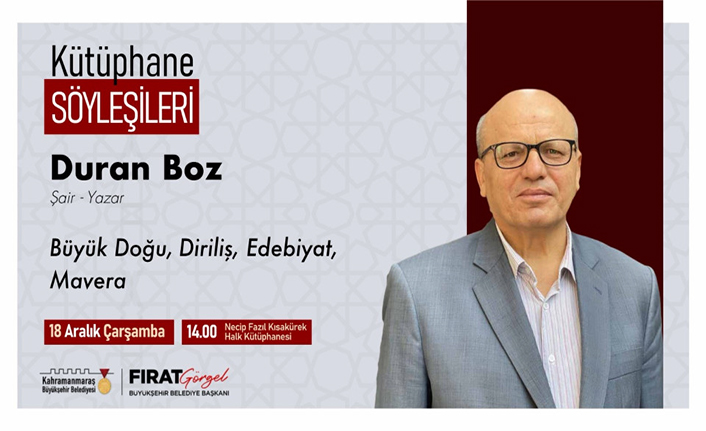 Duran Boz, dergilerin Türk edebiyatındaki yerini değerlendirecek