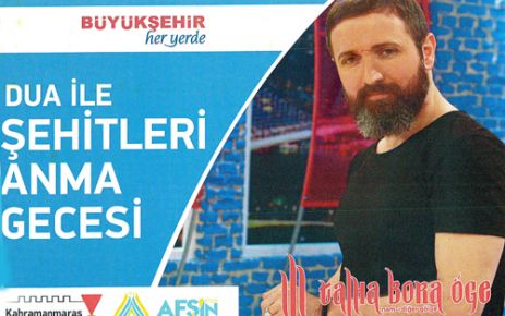 AFŞİN’DE; DUA İLE ŞEHİTLERİ ANMA GECESİ…