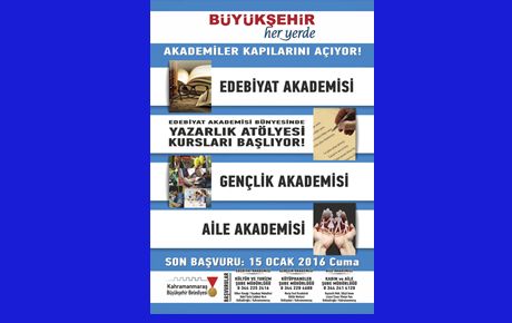  BÜYÜKŞEHİR’DEN YENİ YILDA YENİ AKADEMİLER