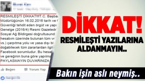 FACEBOOKTAKİ RESMİLEŞTİ DİKKAT ZIMBIRTISI