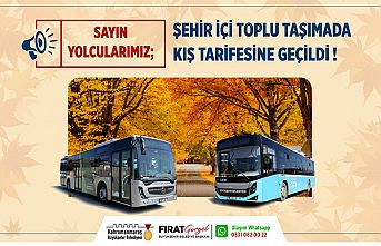 Toplu taşımada kış tarifesine geçildi