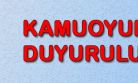  KAMUOYU DUYURUSU