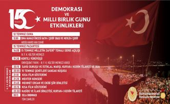 15 Temmuz Demokrasi ve Milli Birlik Günü programı